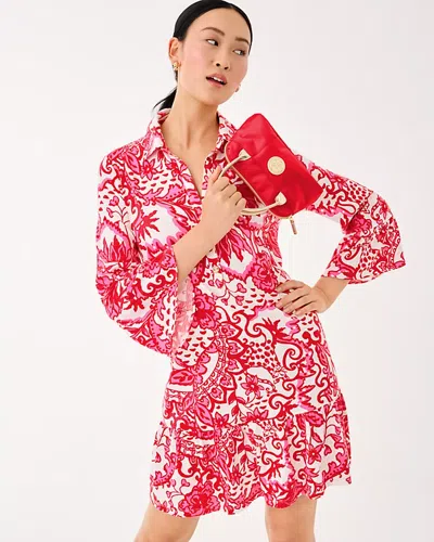 Lilly Pulitzer Delany Shirtdress In Red