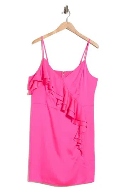 Lilly Pulitzer ® Delila Ruffle Satin Minidress In Pink