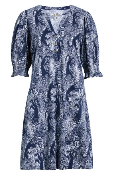 Lilly Pulitzer ® Delsie Jungle Print Minidress In Blue
