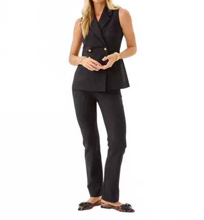 Lilly Pulitzer Demaria Stretch Pant In Noir In Black