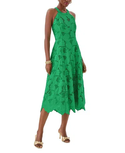 LILLY PULITZER DENISE LACE HALTER MIDI DRESS