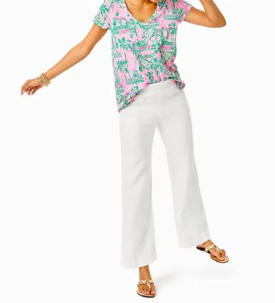 Lilly Pulitzer Deri Linen Pant In White