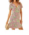 Lilly Pulitzer Dev Short Sleeve Dress In Rousseau Pink Mane Character Energy In Pink