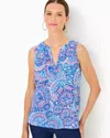 Lilly Pulitzer Dev Top In Blue Grotto Commotion In The Ocean