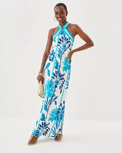 Lilly Pulitzer Devena Halter Maxi Dress In Blue