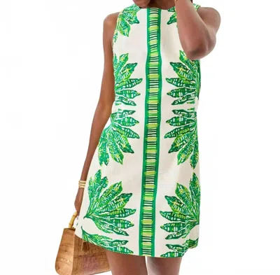 Lilly Pulitzer Devyn Stretch Shift Dress In Kitts Green Shady Babe Engineered Woven Dress