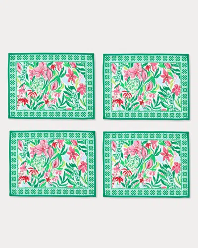Lilly Pulitzer Dinner Napkins - Set Of 4 In Green