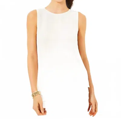 Lilly Pulitzer Dionna Silk Top In Coconut In White