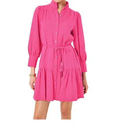 Lilly Pulitzer Drena Linen Dress In Passion Fruit Pink