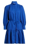 Lilly Pulitzer Drena Linen Dress In Martinique Blue X Blue Med