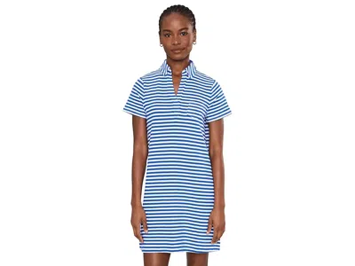 Lilly Pulitzer Dune Short Sleeve Dress Women's Dress Starlight Navy St Tropez Stripe: Sm (women's 4-6) In Blue