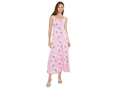Lilly Pulitzer Dwyer Midi Dress Women's Dress Pistachio Macaron Bees Knees: Xxs In Pink