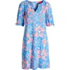 LILLY PULITZER LILLY PULITZER® EASLEY PUFF SLEEVE COTTON SHIFT DRESS