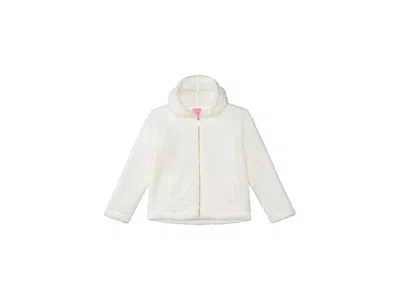 Lilly Pulitzer Eastley Sherpa Hoodie (toddler/little Kid/big Kid) Girl's Sweatshirt Coconut : Md (little Kid), Poly In White