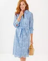 Lilly Pulitzer Eira Midi Shirtdress In Jacaranda Blue Pineapple Tile Eyelet