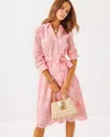 Lilly Pulitzer Eira Midi Shirtdress In Pink Muse Pineapple Tile Eyelet