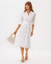 Lilly Pulitzer Eira Midi Shirtdress In Resort White Pineapple Tile Eyelet
