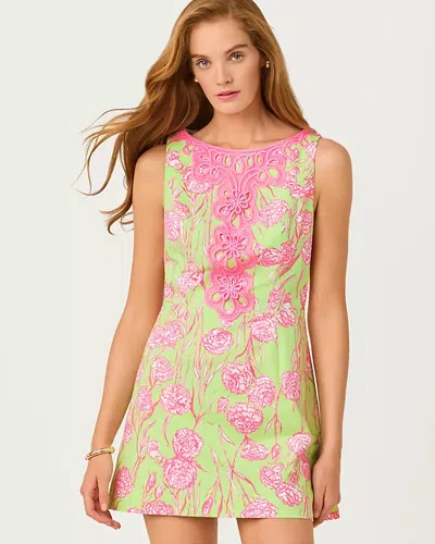 Lilly Pulitzer Elanie Skirted Shift Romper In Pistachio Macaron In Multi