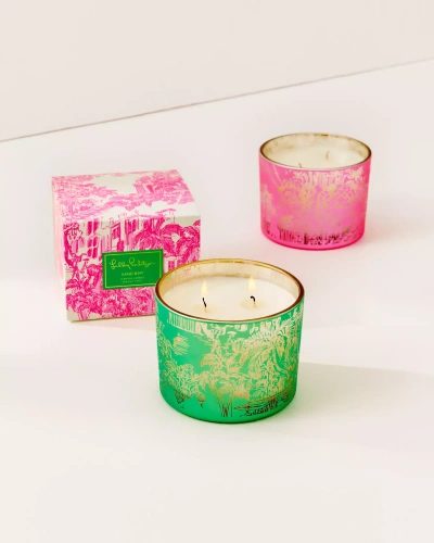 Lilly Pulitzer Electroplated Candle In Spearmint Via Amore Candle