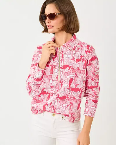 Lilly Pulitzer Eleni Pullover Top In Paradise Punch Thar She Blows In Multi
