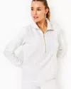 Lilly Pulitzer Eleni Pullover In Resort White Butterfly Quilted Knit