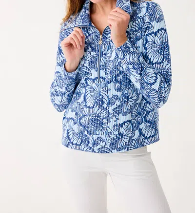Lilly Pulitzer Upf 50+ Eleni Pullover In Blue