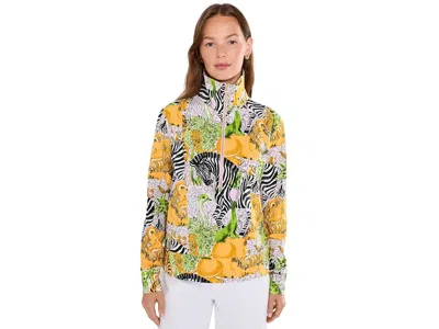 Lilly Pulitzer Eleni Upf 50+ Pullover Women's Sweater Lillys Zoo: Lg, Polyester/rayon/spandex