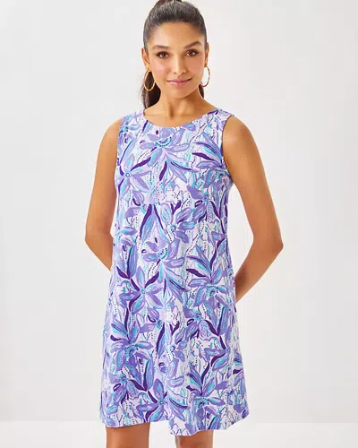 Lilly Pulitzer Eliza Cotton Dress In Tropicalia Purple Elephant In The Bloom