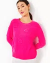 Lilly Pulitzer Elizabelle Sweater In Passion Fruit Pink Coastal Flowers