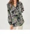Lilly Pulitzer Casia Tunic In Onyx Pb Anniversary Toile In Multi