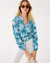 Lilly Pulitzer Elsa Silk Top In Blue