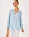 Lilly Pulitzer Elsa Silk Top In Bluette