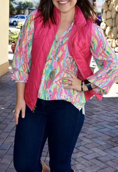 Pre-owned Lilly Pulitzer Elsa Silk Top Drippin In Jewels ? Rare Size Xs,m,l In Multicolor