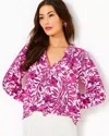 Lilly Pulitzer Elsa Silk Top In Elderflower Blossom Lil Escape Plan