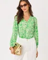 Lilly Pulitzer Elsa Silk Top In Green