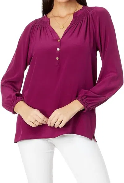 Lilly Pulitzer Elsa Silk Top In Amarena Cherry