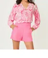 Lilly Pulitzer Elsa Pullover Blouse In Paradise Punch Thar She Blows In Pink
