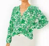 Lilly Pulitzer Elsa Silk Top In Fiddle Leaf Green Lil Escape Plan