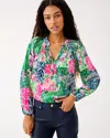 Lilly Pulitzer Elsa Silk Top In Multi