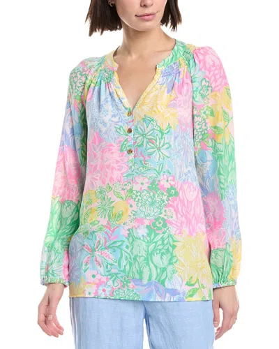 Lilly Pulitzer Elsa Silk Top In Multi