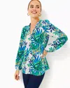 Lilly Pulitzer Elsa Silk Top In Multi Golden Hour Glam