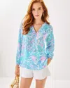 Lilly Pulitzer Elsa Silk Top In Multi Via Del Mar