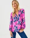 Lilly Pulitzer Elsa Silk Top In Pink