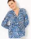 Lilly Pulitzer Elsa Silk Top In Resort White Give It A Whirl