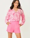 Lilly Pulitzer Elsa Pullover Blouse In Paradise Punch Thar She Blows In Pink