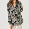 Lilly Pulitzer Casia Tunic In Onyx Pb Anniversary Toile In Multi