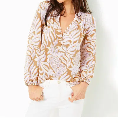 Lilly Pulitzer Elsa Top In Rattan Bon Vivants