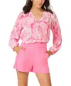 Lilly Pulitzer Elsa Pullover Blouse In Paradise Punch Thar She Blows In Pink