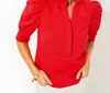 Lilly Pulitzer Elsey Knit Top In Rococo Red Wavy Knit Jacquard