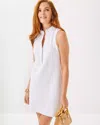 Lilly Pulitzer Elsey Shift Dress In Resort White Leafy Knit Pucker Jacquard